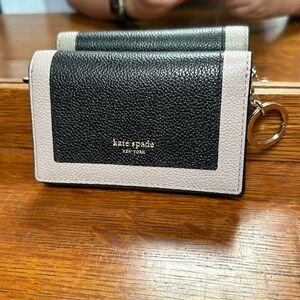 Kate Spade keychain wallet, black, like new!!
